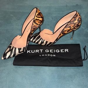 Kurt Geiger leopard & zebra d’Orsay pumps
